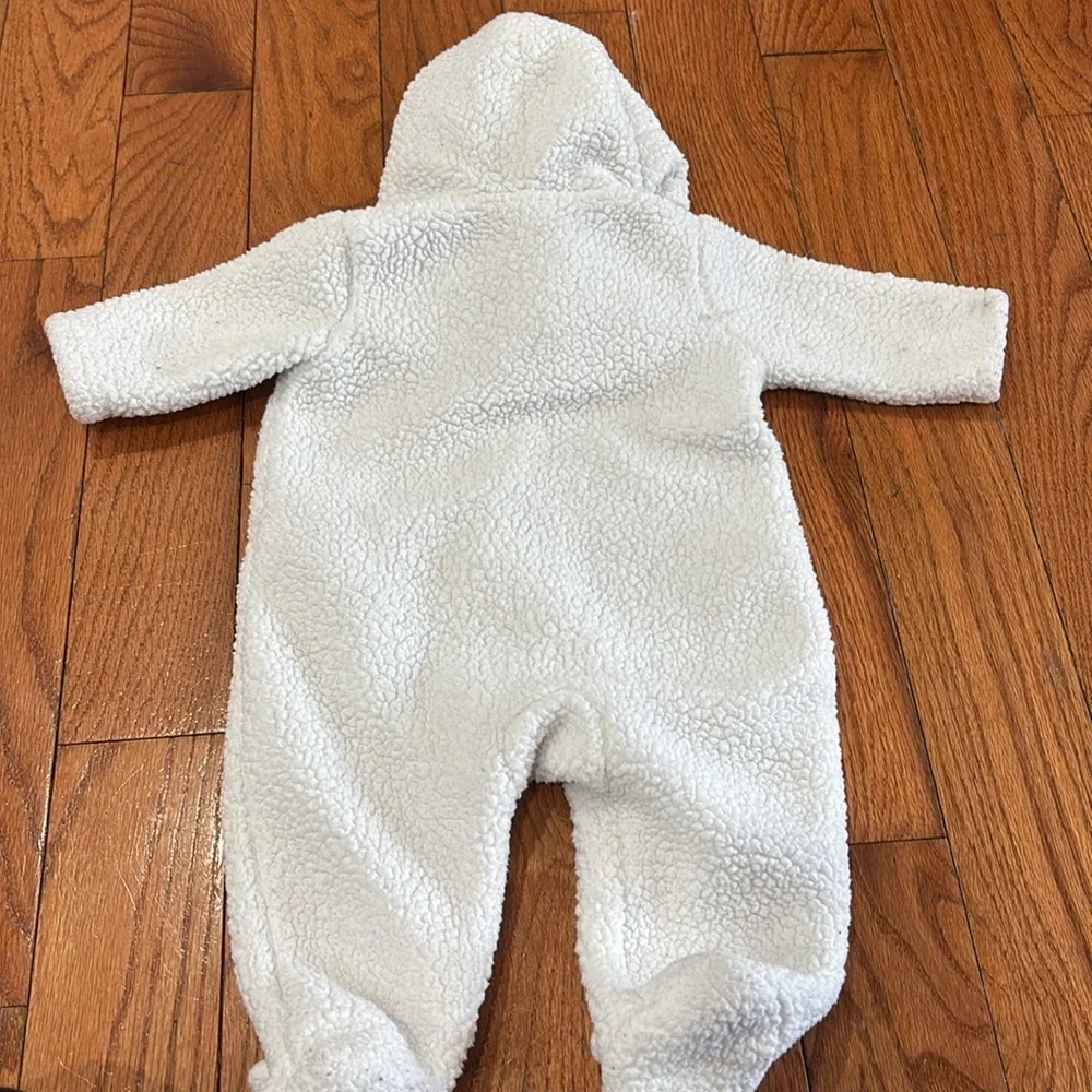 Carters 3 months Baby Hooded Quilted Jumpsuit with hood and little bear feet